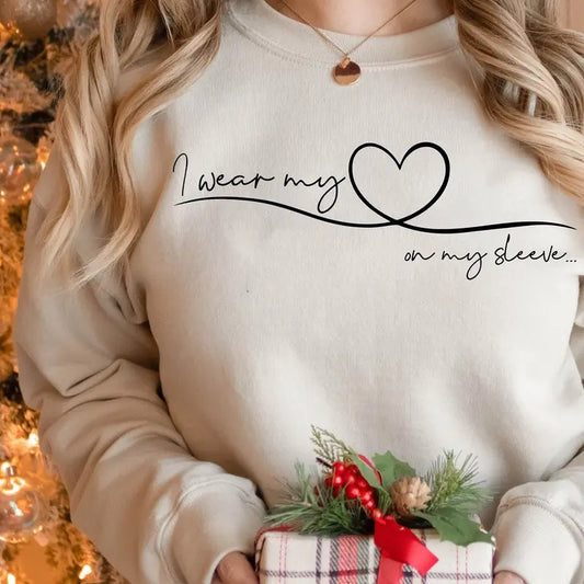 I Wear My Heart On My Sleeve Svg Mom Life Svg Mom Svg Motherhood Svg Mother's Day Svg Funny Mom Svg Mental Health Svg Trendy Svg TK62GN