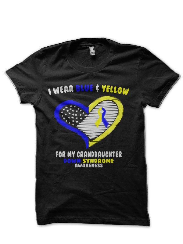 I Wear Blue And Yellow For My Grand-Daughter Half Sleeve T-Shirt Hoodie, Sweatshirt | CoreVibeTees.com