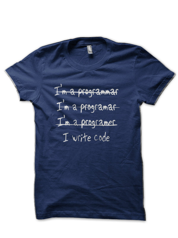 I Write Code Navy Blue T-Shirt Hoodie, Sweatshirt | CoreVibeTees.com