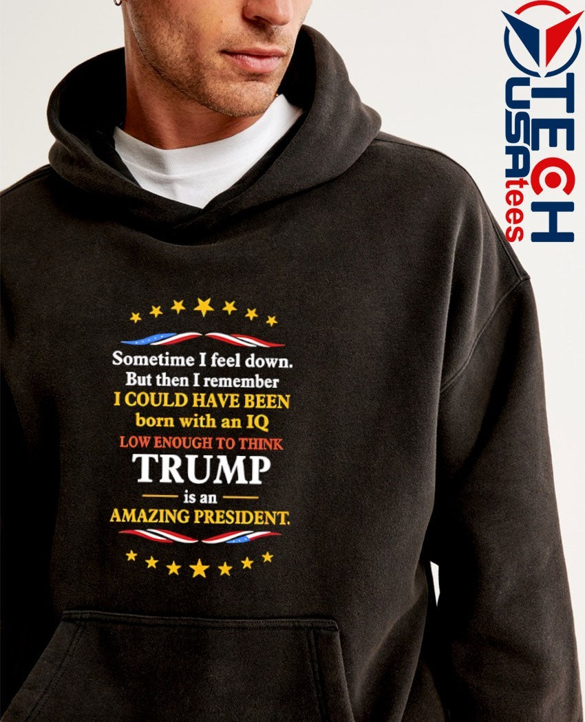 I could have been born with an IQ low enough to think Trump is an amazing president shirt
