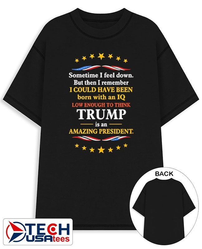 I could have been born with an IQ low enough to think Trump is an amazing president shirt