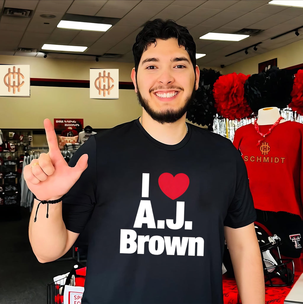 I love A. J. Brown New England Patriots heart shirt