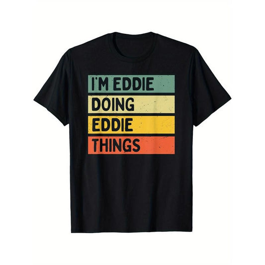 I'm Doing Things Funny Personalized Quote T-Shirt Selected pure cotton interesting design DIY short sleeve t-shirt for men, soft and breathable, suitable for all seasons, comfortable, casual and sports, Made in USA