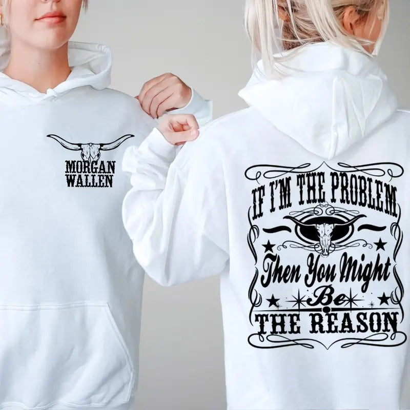 I'm Thee Problem, Country Music Merch, W@llenn 2 Sides Hoodie, Country Fans Top, Whiskey, Unisex Sweater Pullover Tee