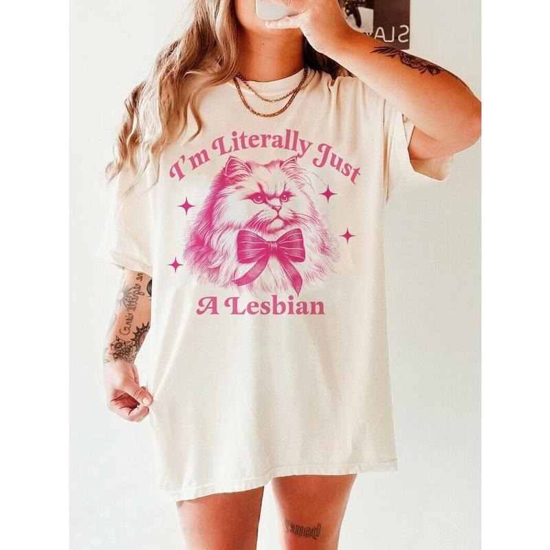 I'm literally just a lesbian shirt | sapphic shirt | retro lesbian shirt | funny lesbian gifts | funny lesbian shirt | live laugh lesbian | butch  T-shirt, sweater and Hoodie