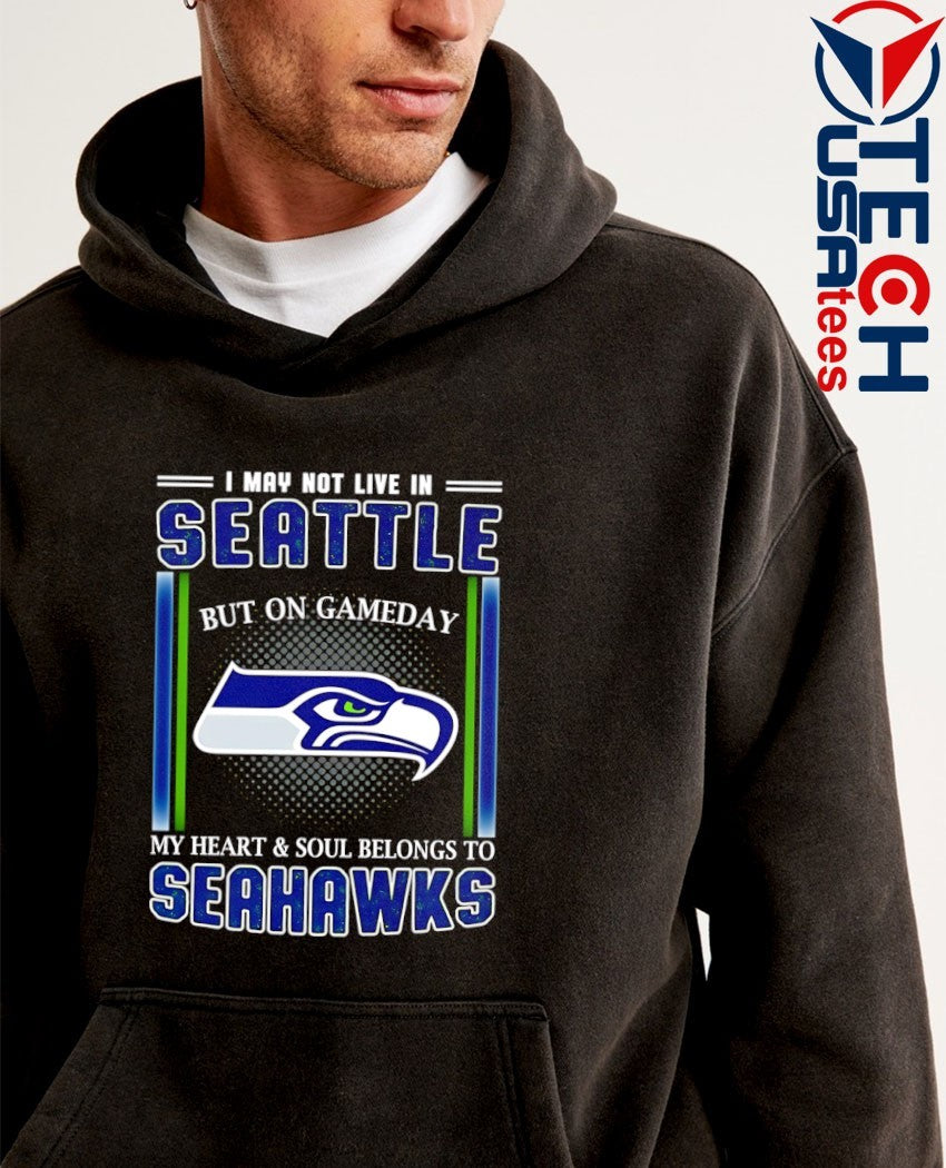 I may not live in Seattle but on gameday my heart and soul belongs to Seahawks logo shirt