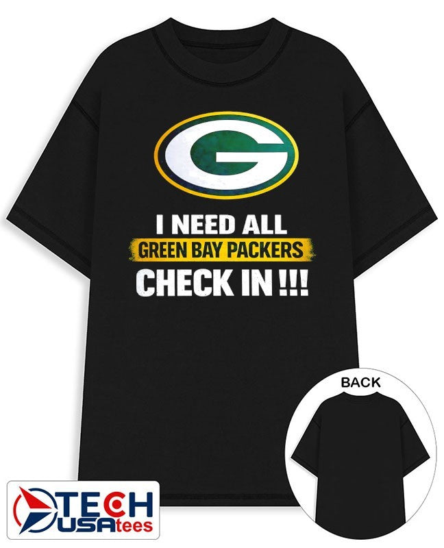 I need all Green Bay Packers check in shirt