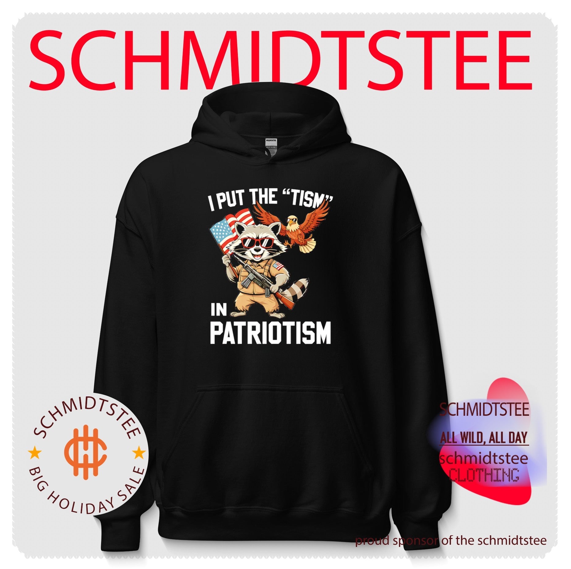 I put the tism in patriotism USA Raccoon shirt