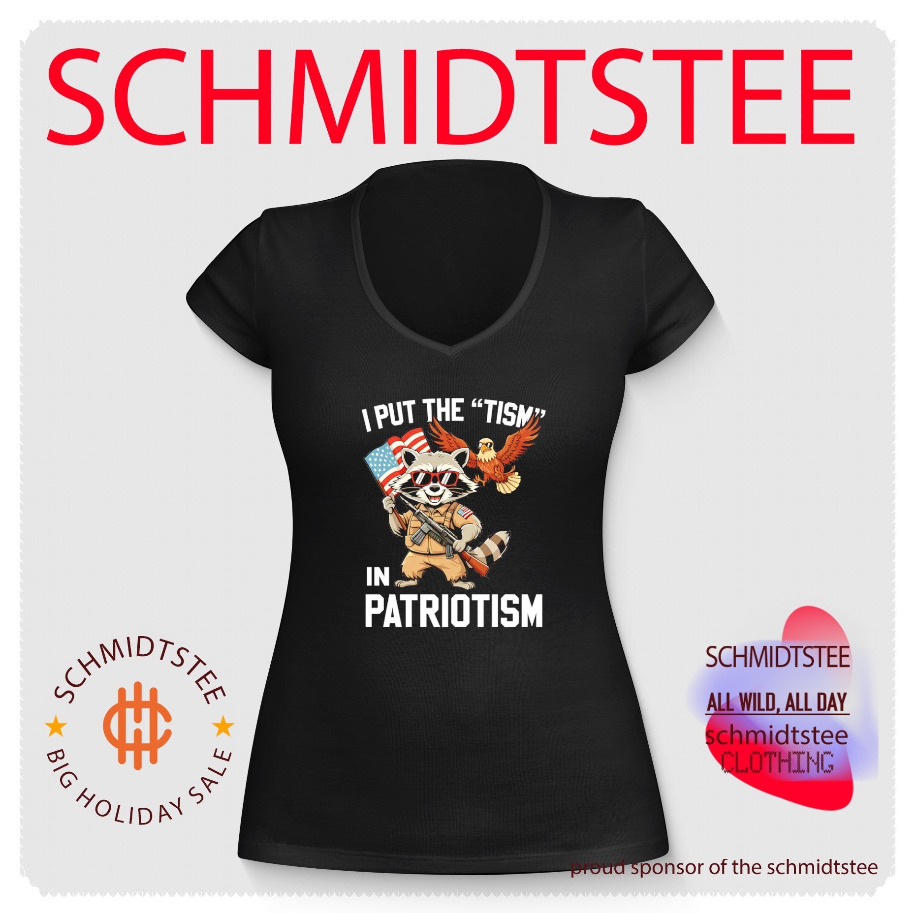 I put the tism in patriotism USA Raccoon shirt
