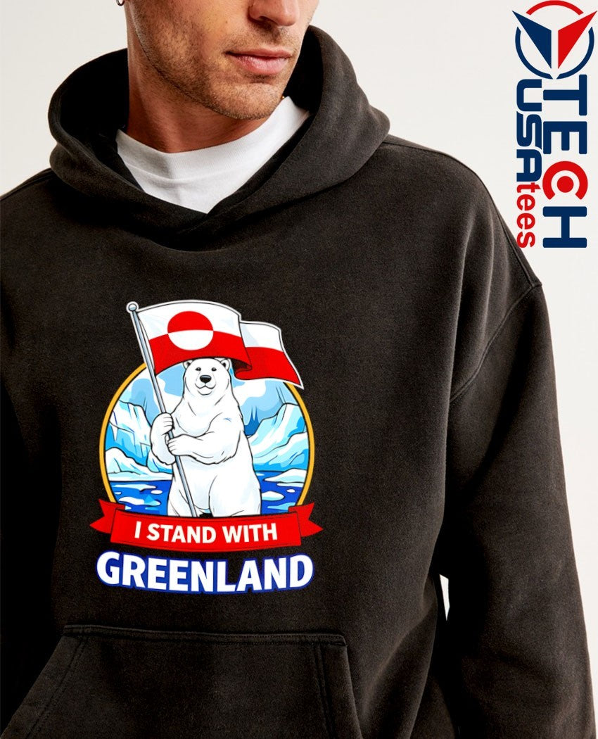 I stand with Greenland Polar Bear flag shirt