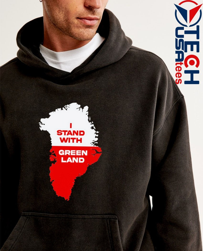 I stand with Greenland State flag shirt
