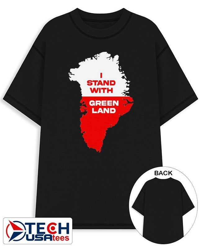 I stand with Greenland State flag shirt