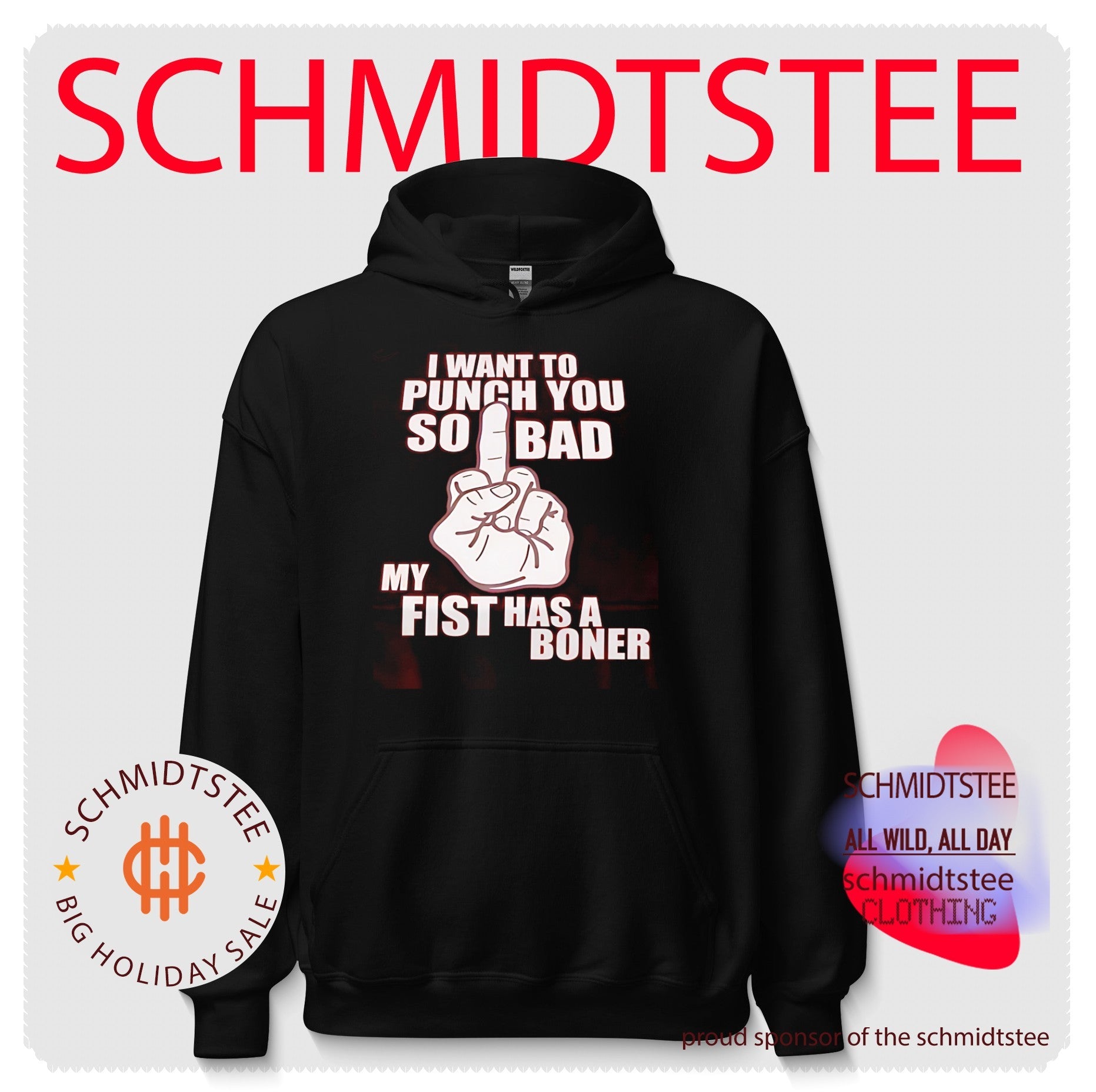I want to punch you so bad my fist has a boner graphic shirt