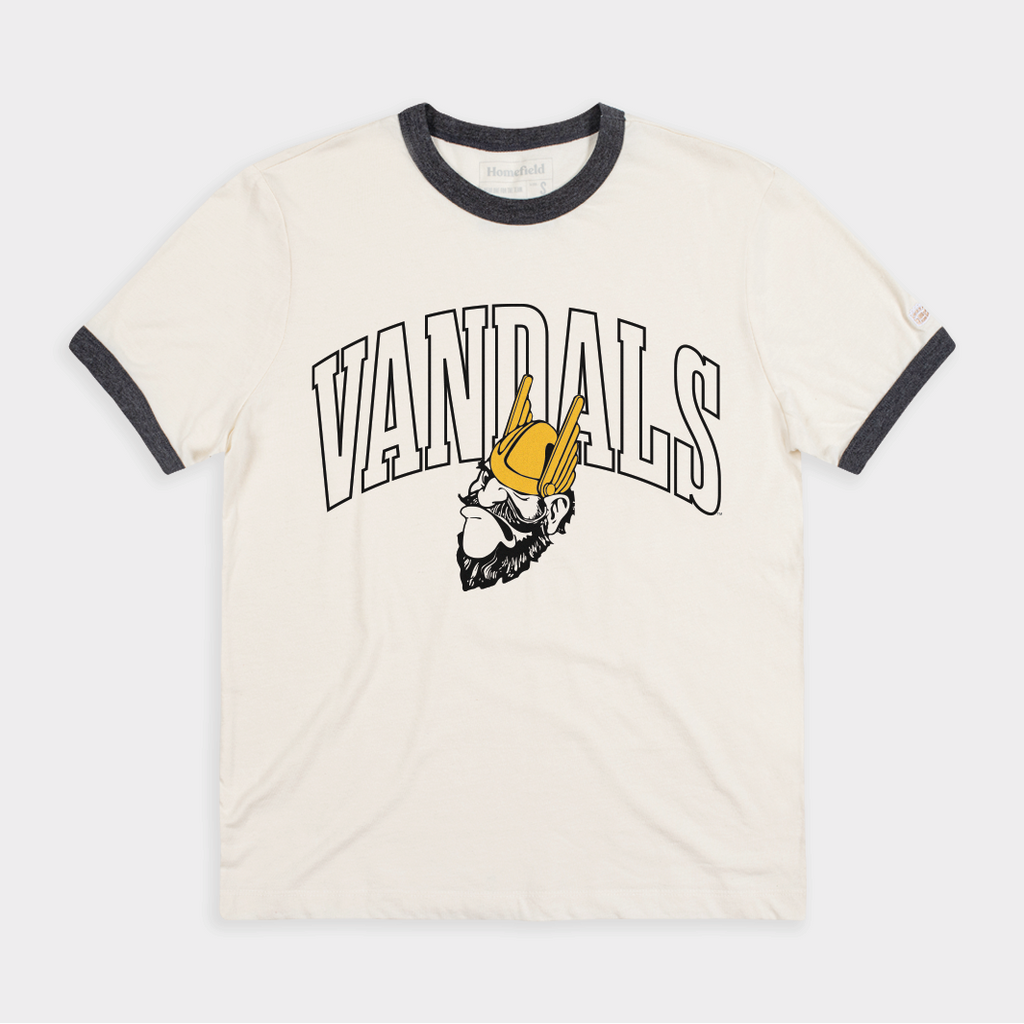 Idaho Vandals Vintage 1940s Logo Ringer Tee Hoodie, Sweatshirt | CoreVibeTees.com