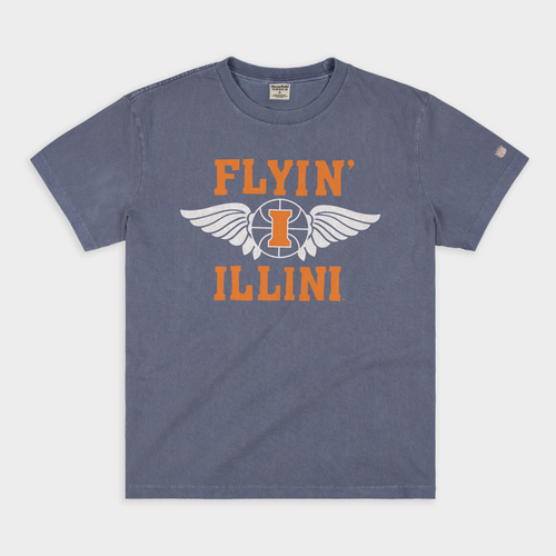 1989 Flyin' Illini Illinois Vintage Heavyweight Tee Hoodie, Sweatshirt | CoreVibeTees.com (Image 1)