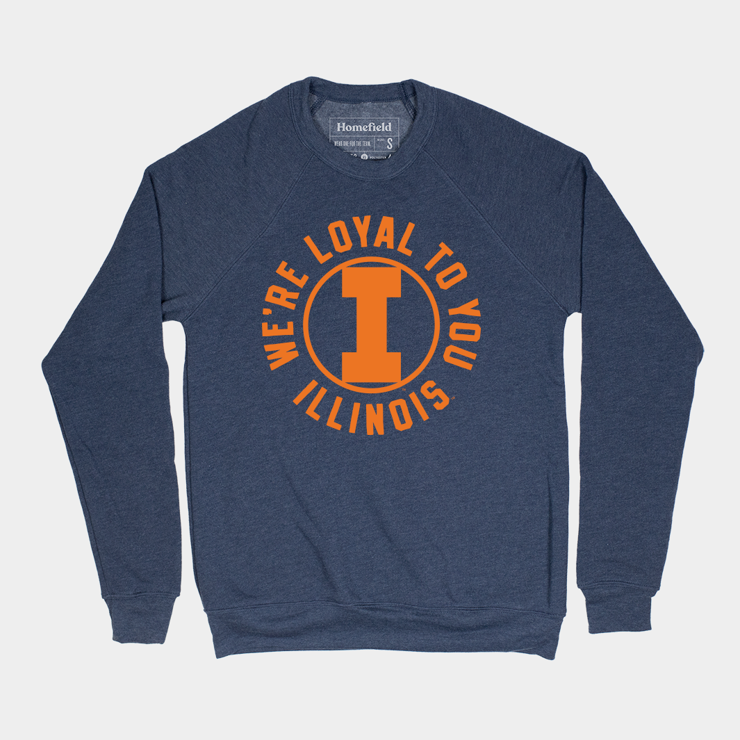 Illinois Loyalty Vintage Crewneck Sweatshirt Style001 T-Shirts, Hoodie | CoreVibeTees.com