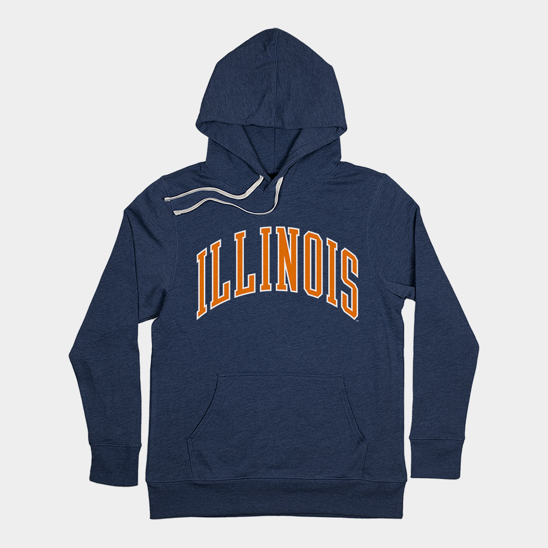 Illinois Classic Collegiate Hoodie Style001 T-Shirts, Sweatshirt | CoreVibeTees.com (Image 1)