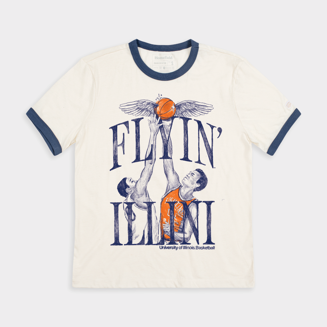 Illinois Basketball "Flyin' Illini" Retro Ringer Tee Style001 Hoodie, Sweatshirt | CoreVibeTees.com