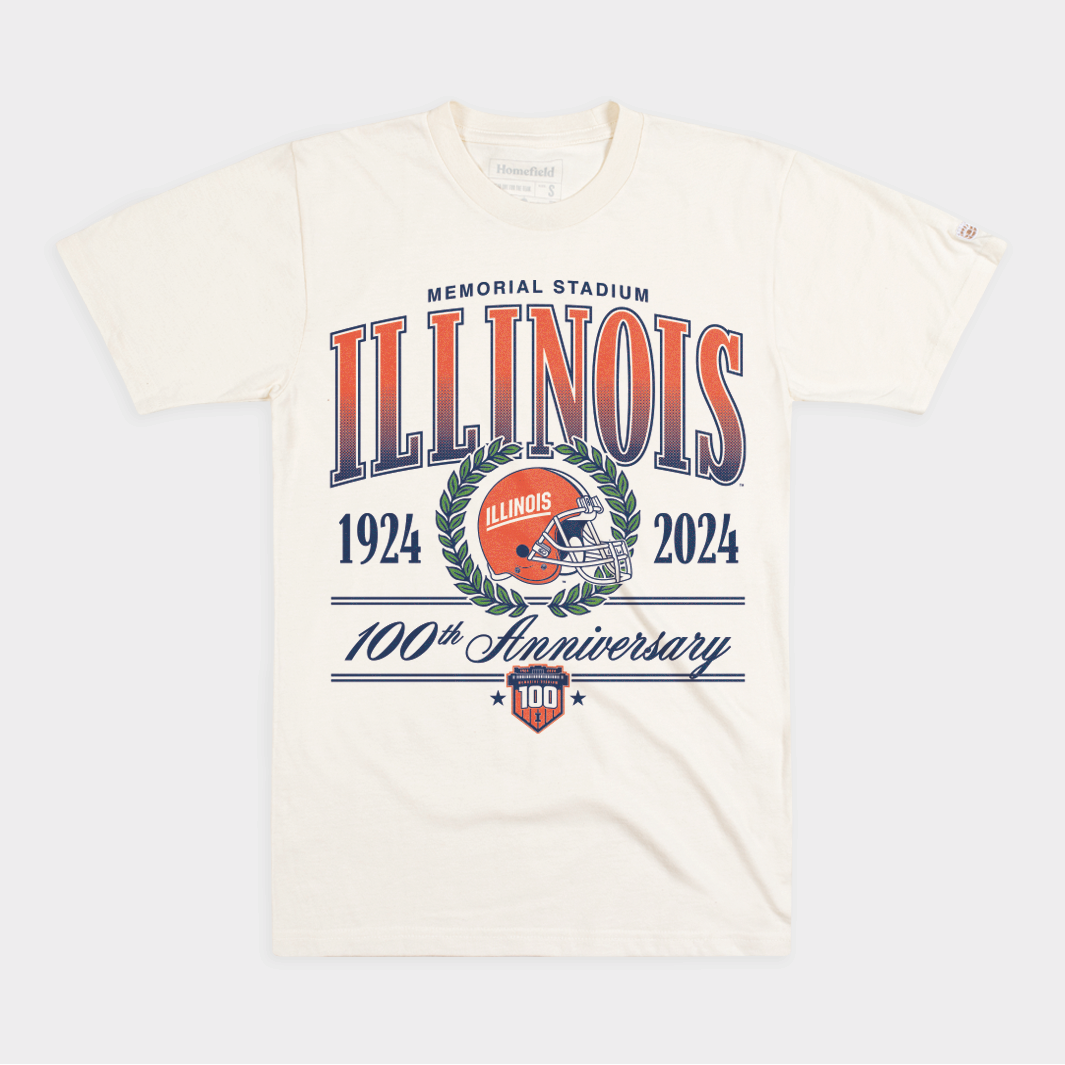 Illinois Football Memorial Stadium Centennial Tee Style001 Hoodie, Sweatshirt | CoreVibeTees.com