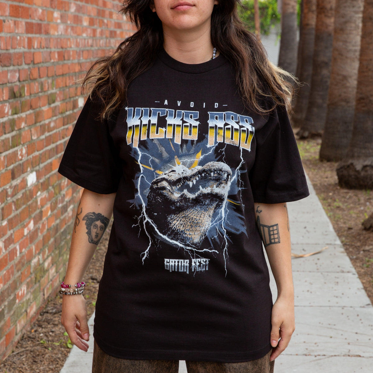 AVOID - Gator Fest Black Tee Hoodie, Sweatshirt | CoreVibeTees.com (Image 3)