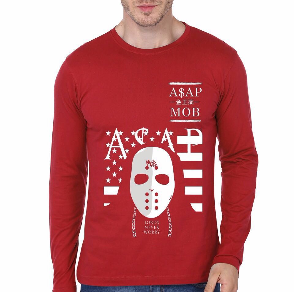 ASAP Red Full Sleeve Tee Hoodie, Sweatshirt | CoreVibeTees.com
