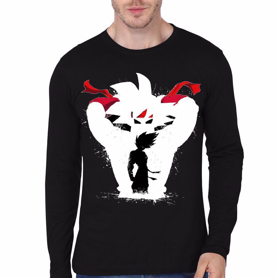 DBZ Black Full Sleeve Tee Hoodie, Sweatshirt | CoreVibeTees.com