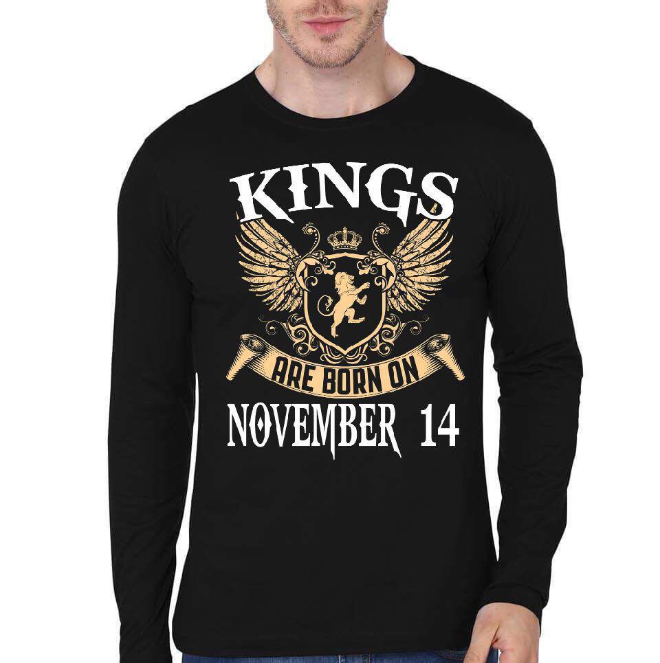 Kings Are Born On November Black T-shirt Hoodie, Sweatshirt | CoreVibeTees.com