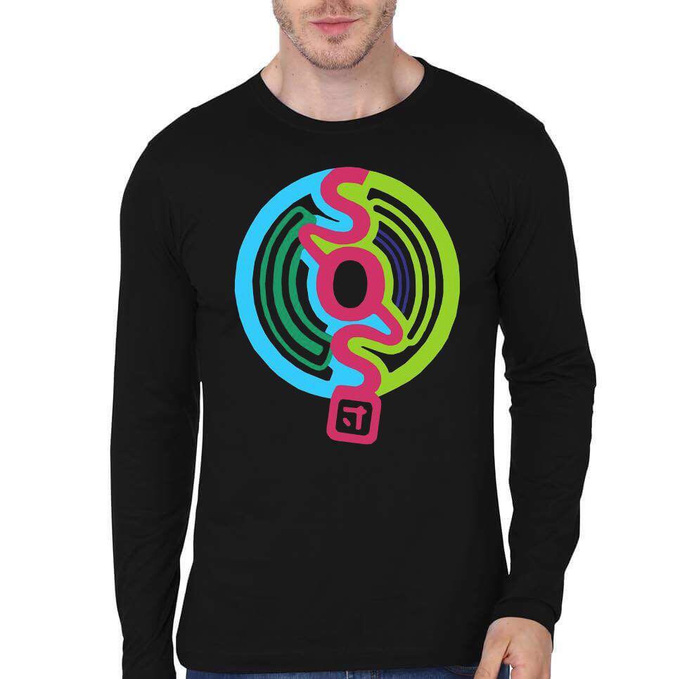 SOS Black Full Sleeve T-Shirt Hoodie, Sweatshirt | CoreVibeTees.com