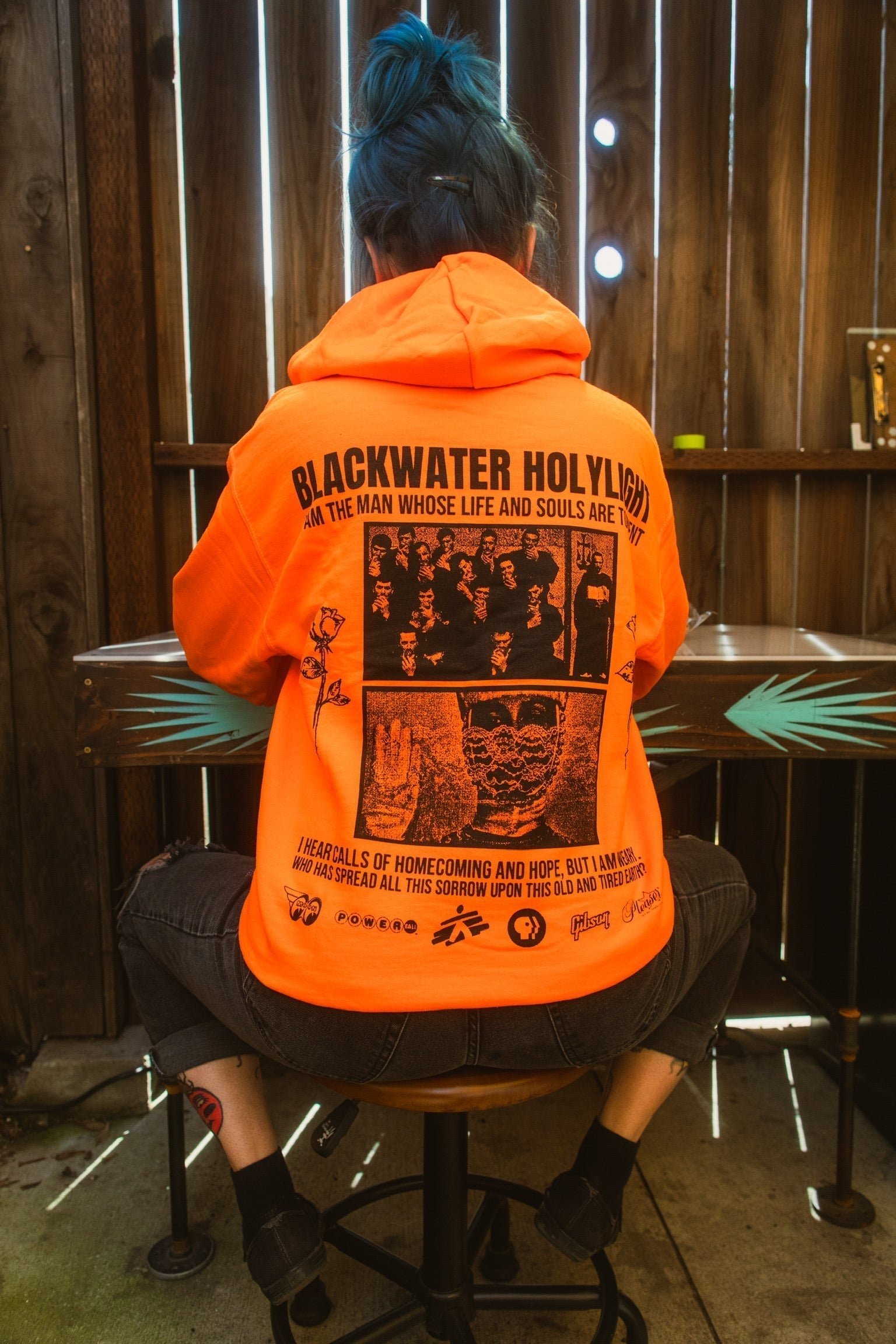 Blackwater Holylight - Old And Tired Earth Hoodie - ORANGE T-Shirts, Sweatshirt | CoreVibeTees.com (Image 5)