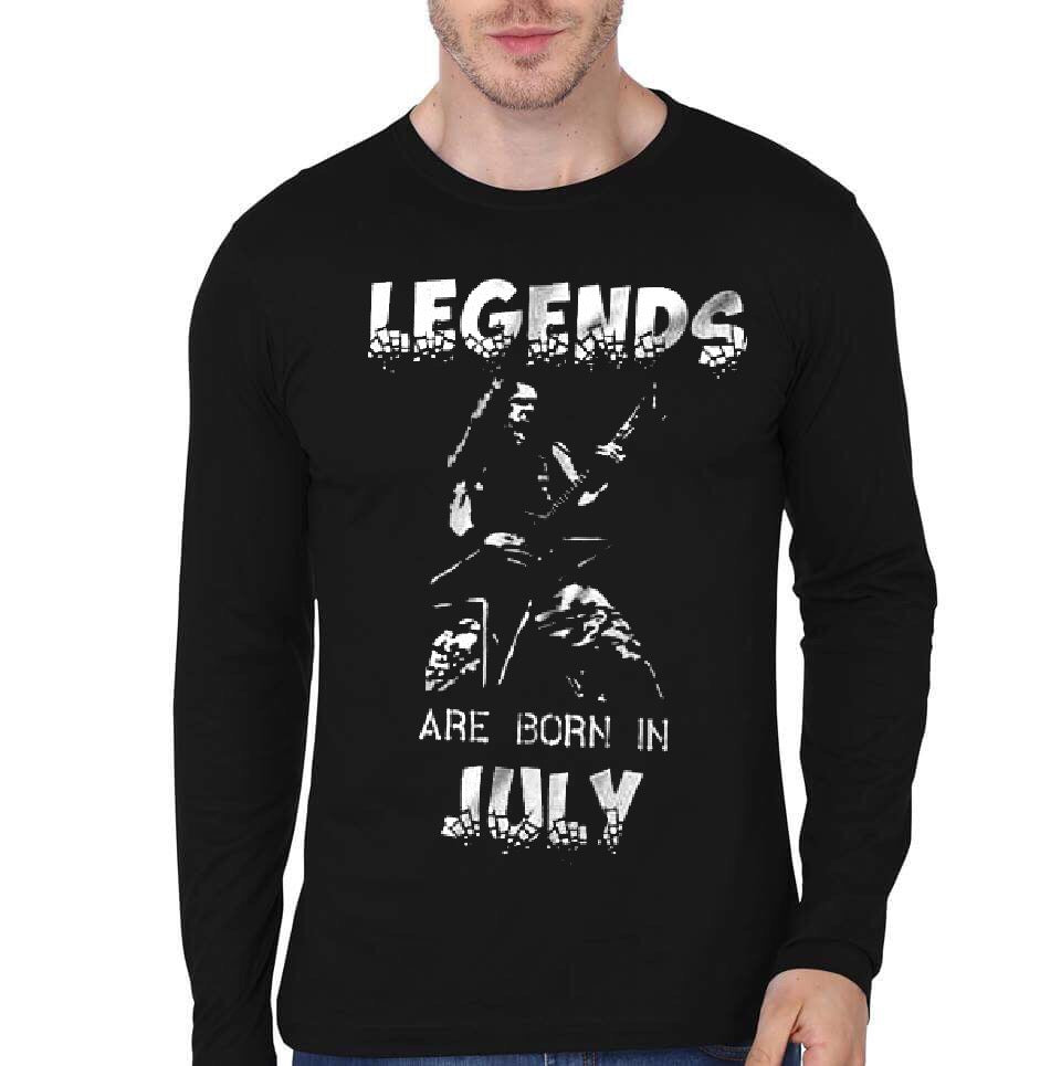Legends Are Born In July Dimebag Darrell Black Full Sleeve T-Shirt Hoodie, Sweatshirt | CoreVibeTees.com