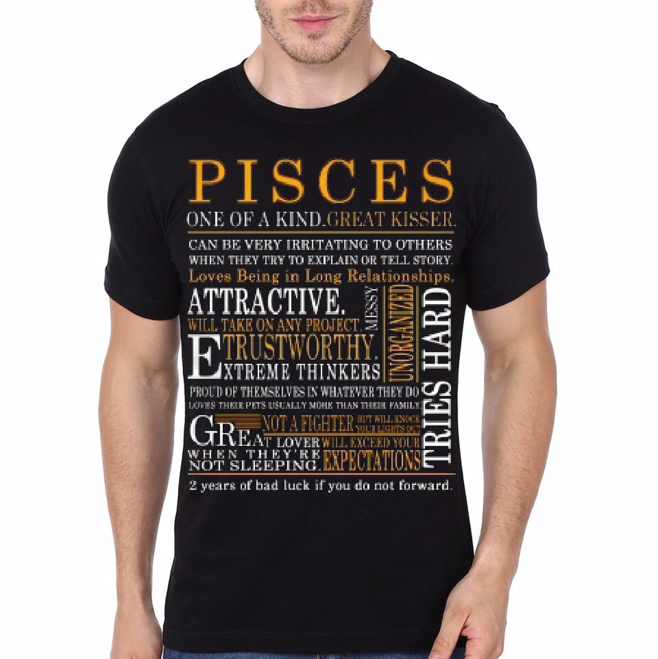 Pisces Black T-Shirt Hoodie, Sweatshirt | CoreVibeTees.com