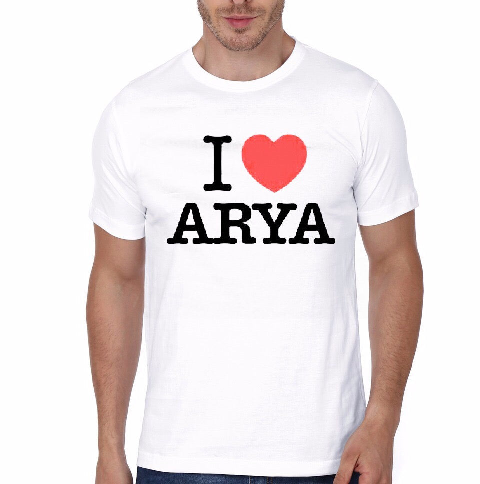 I Love Arya White T-Shirt Hoodie, Sweatshirt | CoreVibeTees.com