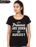Princess Are Born In August Black Girlâ€™s T-Shirt Hoodie, Sweatshirt | CoreVibeTees.com