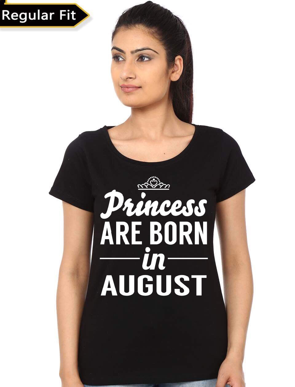 Princess Are Born In August Black Girlâ€™s T-Shirt Hoodie, Sweatshirt | CoreVibeTees.com