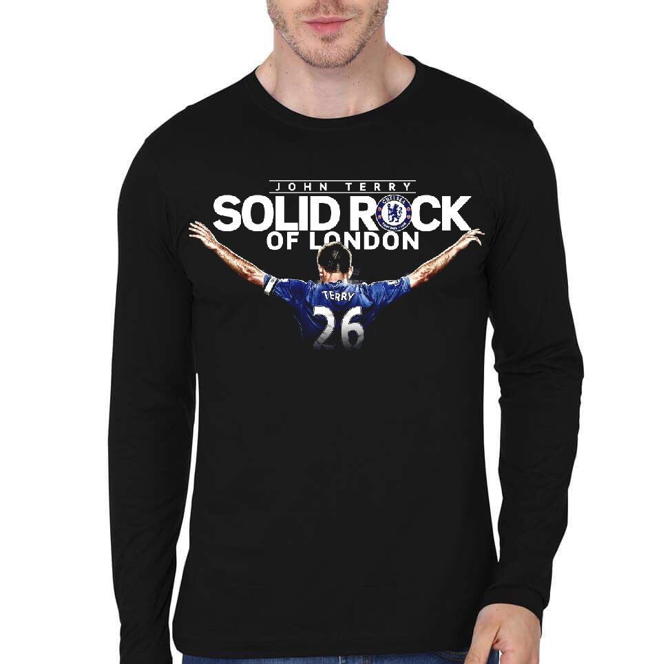 John Terry Solid Rock Of London Chelsea Black Full Sleeve T-Shirt Hoodie, Sweatshirt | CoreVibeTees.com