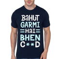 Bahut Garmi Hai Bhenchod Navy Blue T-Shirt Hoodie, Sweatshirt | CoreVibeTees.com