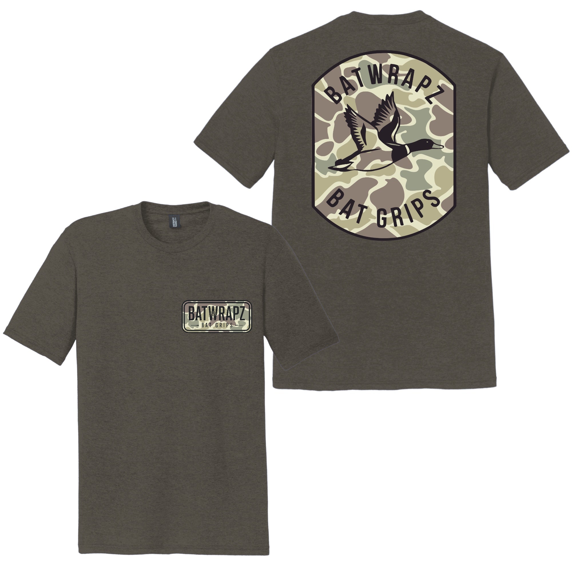 BatWrapz "Camo Duck Badge" Youth Tee - Gray Hoodie, Sweatshirt | CoreVibeTees.com (Image 1)