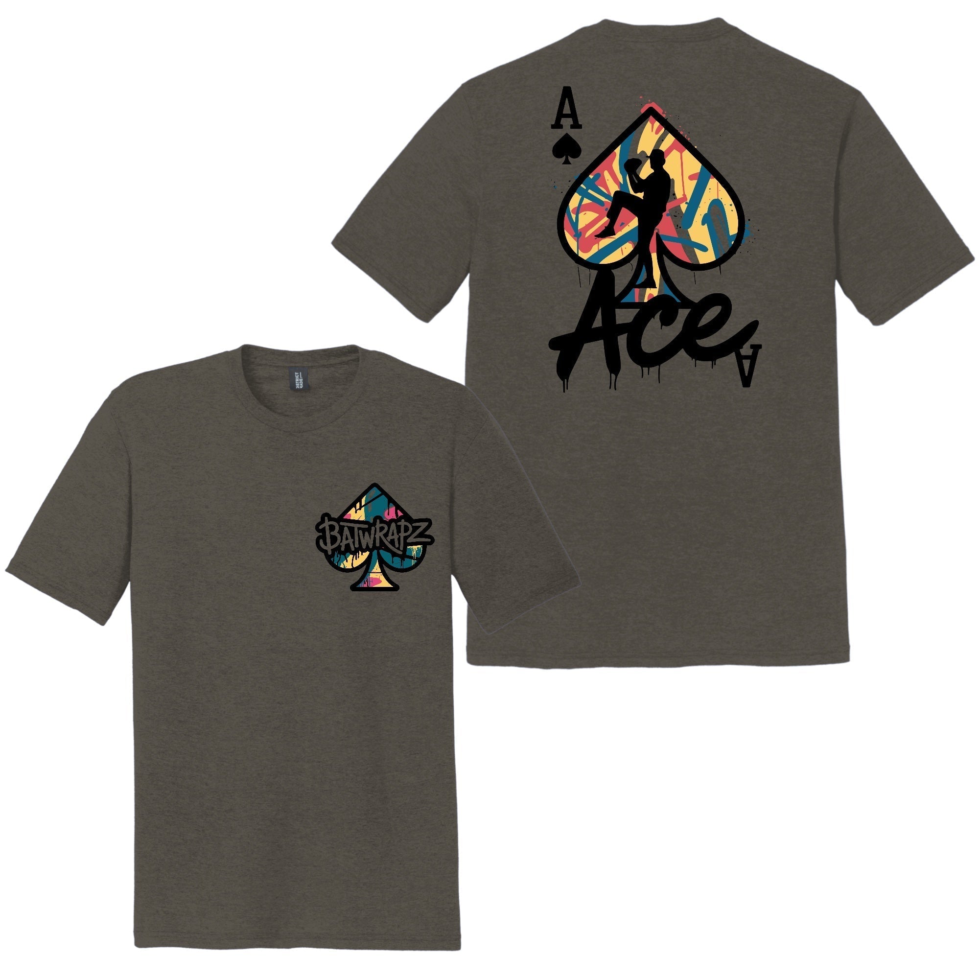 BatWrapz "The Ace" Youth Tee - Gray Hoodie, Sweatshirt | CoreVibeTees.com (Image 1)