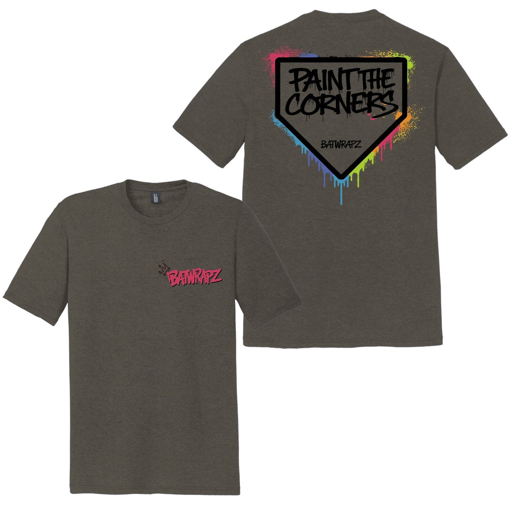 BatWrapz "Paint The Corners" Adult Tee - Gray Hoodie, Sweatshirt | CoreVibeTees.com (Image 1)