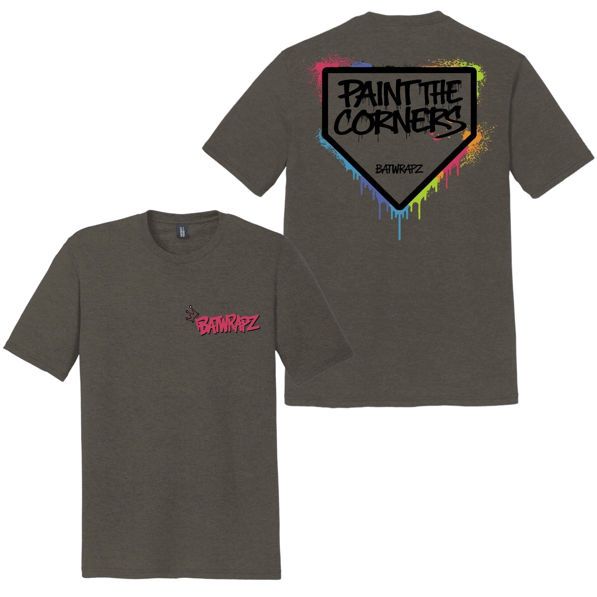BatWrapz "Paint The Corners" Youth Tee - Gray Hoodie, Sweatshirt | CoreVibeTees.com (Image 1)