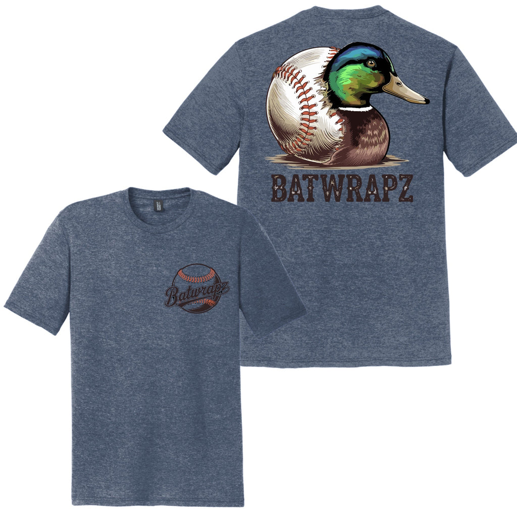 BatWrapz "Duck Down Baseball" Adult Tee - Navy Hoodie, Sweatshirt | CoreVibeTees.com (Image 1)