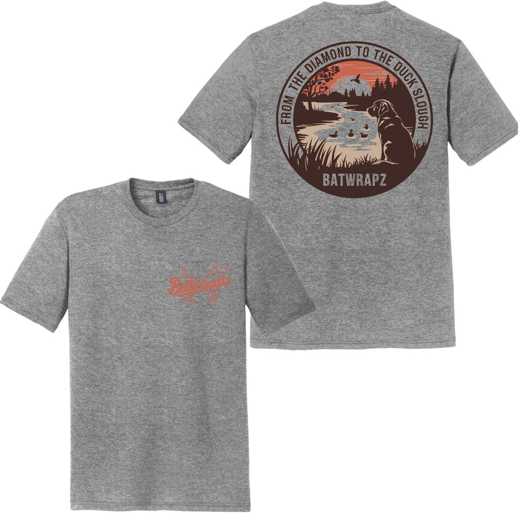 BatWrapz "The Duck Slough" Adult Tee - Grey Hoodie, Sweatshirt | CoreVibeTees.com (Image 1)
