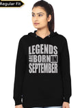 Legends Are Born In September Girlâ€™s Hoodie T-Shirts, Sweatshirt | CoreVibeTees.com