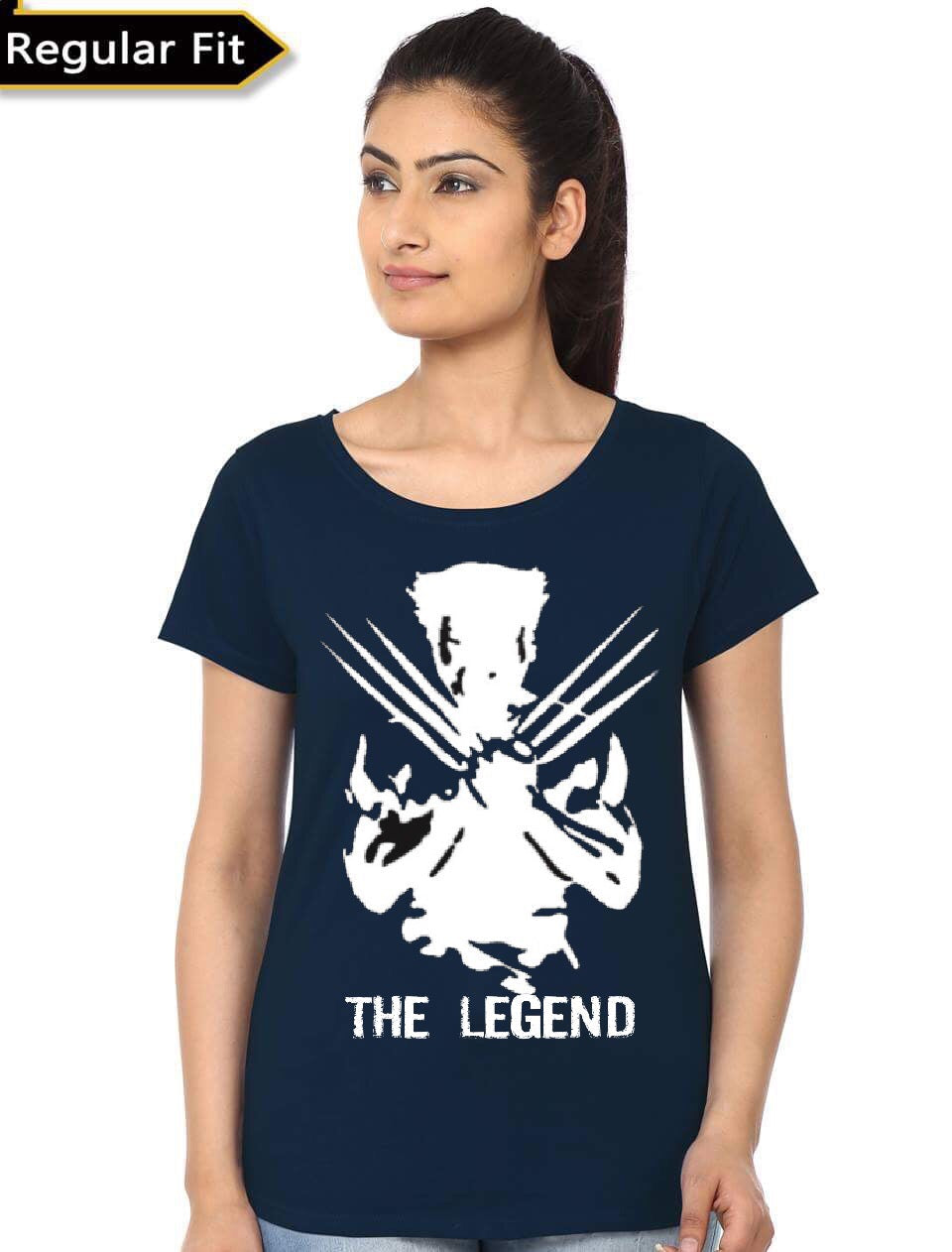 Wolverine The Legend Navy Blue Girls T-Shirt Hoodie, Sweatshirt | CoreVibeTees.com
