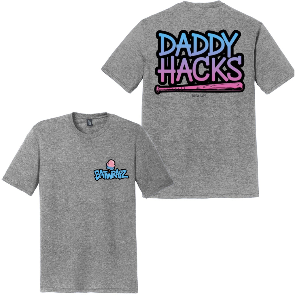 BatWrapz "Daddy Hacks" Youth Tee - Gray Hoodie, Sweatshirt | CoreVibeTees.com (Image 1)
