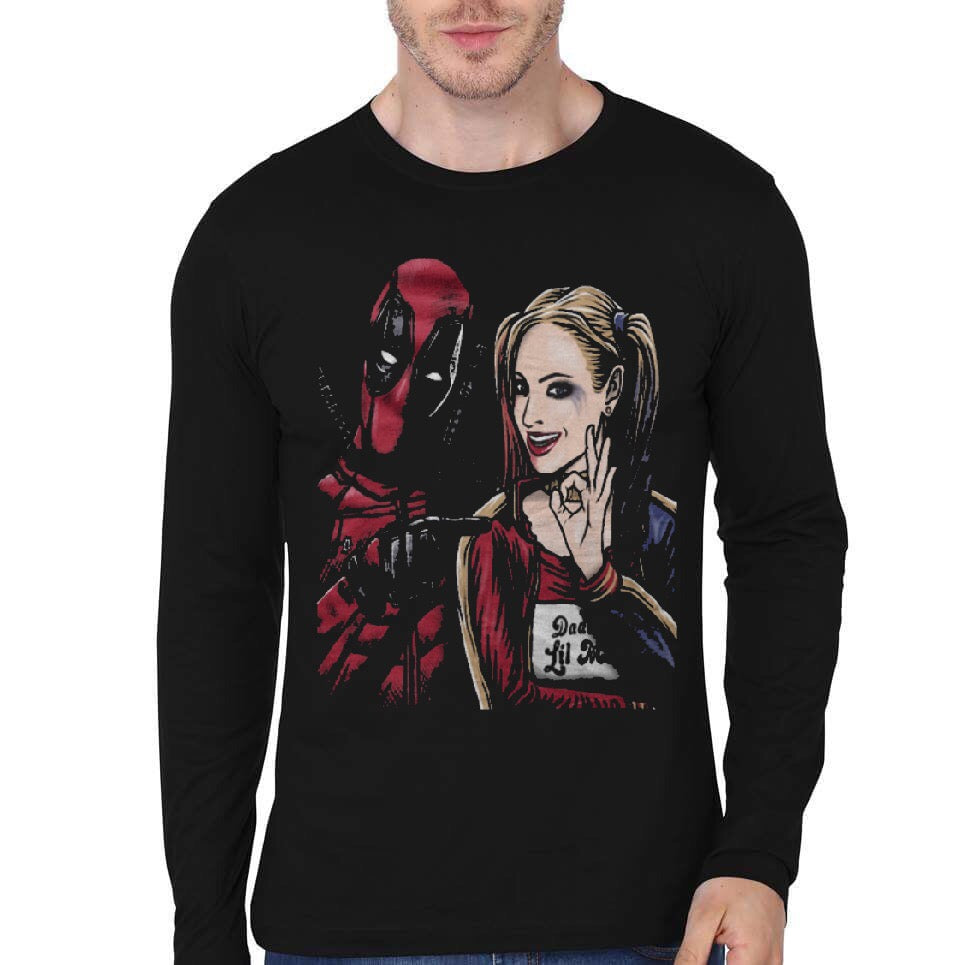 Harley Deadpool Black Long Sleeve T-Shirt Hoodie, Sweatshirt | CoreVibeTees.com