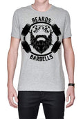Beards Barbells Grey T-Shirt Hoodie, Sweatshirt | CoreVibeTees.com