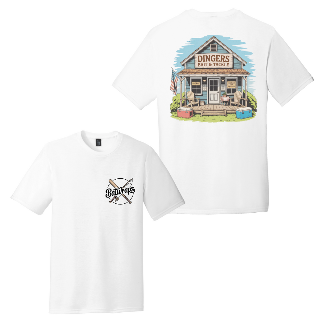 BatWrapz Baseball Gone Fishing Youth T-Shirt - White Hoodie, Sweatshirt | CoreVibeTees.com (Image 1)