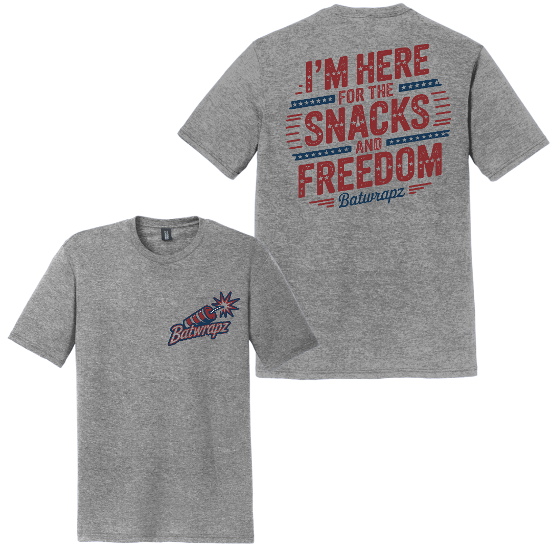 BatWrapz "Snacks and Freedom" Toddler T-Shirt - Gray Hoodie, Sweatshirt | CoreVibeTees.com