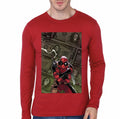 Deadpool Red Full Sleeve T-Shirt Hoodie, Sweatshirt | CoreVibeTees.com